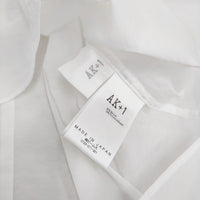 AK+1 ギャザードルマンブラウス 定価22000円 64-01-0244-287 ブラウス シャツ 25SS ホワイト レディース エーケーワン【中古】5-0902S♪