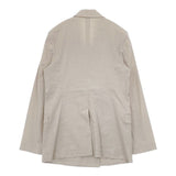 theory luxe ダブルボタン ストレッチ素材 BANASIES ECO CRUNCH WASH テーラードジャケット ベージュ レディース セオリーリュクス【中古】6-0308M∞