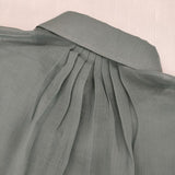 ADORE オーガンジーギャザースリーブブラウス 定価34100円 531-3110603 ブラウス シャツ グリーン レディース アドーア【中古】5-1215M∞