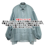 ADORE オーガンジーギャザースリーブブラウス 定価34100円 531-3110603 ブラウス シャツ グリーン レディース アドーア【中古】5-1215M∞