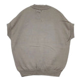 THIBAULT VAN DER STRAETE コットン モックネックニットプルオーバー 半袖 ニット グレー レディース ティボーヴァンダルストラット【中古】5-1215M∞