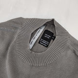 THIBAULT VAN DER STRAETE コットン モックネックニットプルオーバー 半袖 ニット グレー レディース ティボーヴァンダルストラット【中古】5-1215M∞