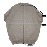 THIBAULT VAN DER STRAETE コットン モックネックニットプルオーバー 半袖 ニット グレー レディース ティボーヴァンダルストラット【中古】5-1215M∞