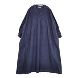 nest Robe 01203-1512 Linen balloon sleeve dress リネンバルーンスリーブドレス 顔料染め ワンピース 20AW ネイビー レディース ネストローブ【中古】5-1215M∞