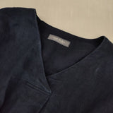 nest Robe 01203-1512 Linen balloon sleeve dress リネンバルーンスリーブドレス 顔料染め ワンピース 20AW ネイビー レディース ネストローブ【中古】5-1215M∞