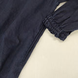 nest Robe 01203-1512 Linen balloon sleeve dress リネンバルーンスリーブドレス 顔料染め ワンピース 20AW ネイビー レディース ネストローブ【中古】5-1215M∞