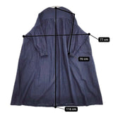 nest Robe 01203-1512 Linen balloon sleeve dress リネンバルーンスリーブドレス 顔料染め ワンピース 20AW ネイビー レディース ネストローブ【中古】5-1215M∞