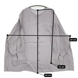 nest Robe リネン天然染めラップカフスシャツ 定価27500円 01241-1484 ブラウス シャツ 24SS ラベンダー レディース ネストローブ【中古】5-0902M♪
