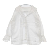 nest Robe 小谷実由コラボ UpcycleLino EP blouse 定価23100円 01222-1227 ブラウス シャツ 22SS ホワイト レディース ネストローブ【中古】6-0305M∞