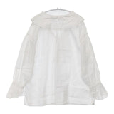 nest Robe 小谷実由コラボ UpcycleLino EP blouse 定価23100円 01222-1227 ブラウス シャツ 22SS ホワイト レディース ネストローブ【中古】6-0305M∞