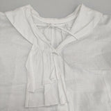 nest Robe 小谷実由コラボ UpcycleLino EP blouse 定価23100円 01222-1227 ブラウス シャツ 22SS ホワイト レディース ネストローブ【中古】6-0305M∞