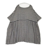 nest Robe リネン天竺ボーダーチュニック 01241-1046 ワンピース 24SS グレー ベージュ レディース ネストローブ【中古】6-0423S∞