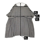 nest Robe リネン天竺ボーダーチュニック 01241-1046 ワンピース 24SS グレー ベージュ レディース ネストローブ【中古】6-0423S∞
