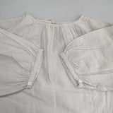 nest Robe 近江晒天然染め ギャザーフレアワンピース 01231-1019 ワンピース 23SS オフホワイト レディース ネストローブ【中古】6-0305M∞