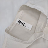 MHL. 595-4153501 COMPACT COTTON POPLIN 定価25300円 ブラウス シャツ 24SS オフホワイト レディース エムエイチエル【中古】5-1215M∞