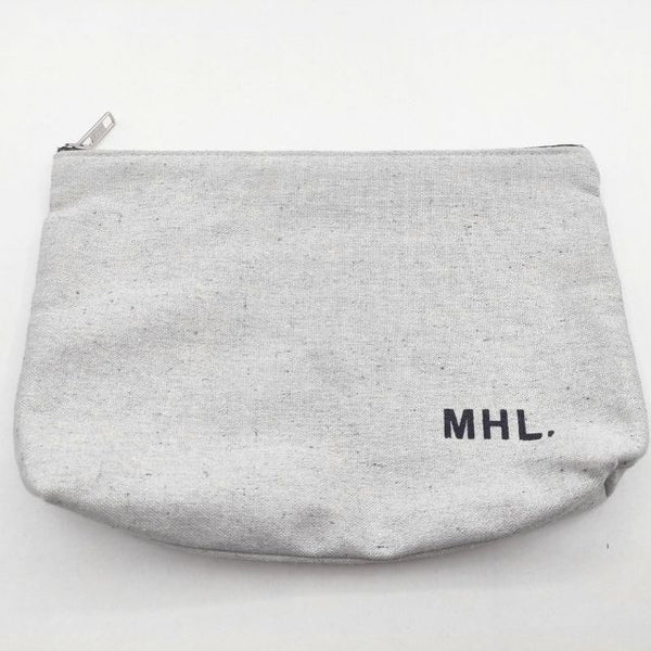 MHL. 非売品 UPCYCLED COTTON アップサイクルコットン 小物入れ ポーチ ライトグレー レディース エムエイチエル【中古】5-1012G∞