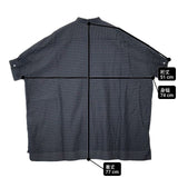 R&D.M.Co- コットン シルク スモック ボーダー 半袖 ブラウス シャツ ネイビー ブラック レディース オールドマンズテーラー【中古】6-0423S∞