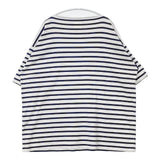 Toujours ボーダー ボートネック 半袖Ｔシャツ カットソー ホワイト ネイビー レディース トゥジュー【中古】6-0423S∞