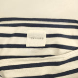 Toujours ボーダー ボートネック 半袖Ｔシャツ カットソー ホワイト ネイビー レディース トゥジュー【中古】6-0423S∞