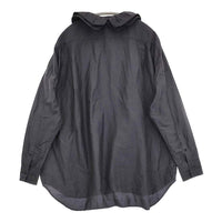Toujours フリルカラー ラッフルカラー コットンシルク サイズ2 ブラウス シャツ ブラック レディース トゥジュー【中古】5-0902M♪