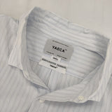 YAECA コンフォートシャツ EXTRA WIDE スナップボタン 14121 ストライプ 長袖シャツ ブルー メンズ ヤエカ【中古】5-1204M∞