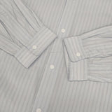 YAECA コンフォートシャツ EXTRA WIDE スナップボタン 14121 ストライプ 長袖シャツ ブルー メンズ ヤエカ【中古】5-1204M∞