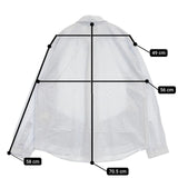 YAECA コンフォートシャツ EXTRA WIDE スナップボタン 14121 ストライプ 長袖シャツ ブルー メンズ ヤエカ【中古】5-1204M∞