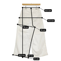 TICCA カーゴパンツ TBES-051 定価26400円 カーゴパンツ 25SS ホワイト レディース ティッカ【中古】5-0902M♪