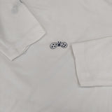 mina perhonen choucho 定価17600円 zs8516 刺繍 サイズ40 長袖Ｔシャツ カットソー ロンＴ ホワイト レディース ミナペルホネン【中古】5-1215M∞