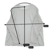 mina perhonen choucho 定価17600円 zs8516 刺繍 長袖Ｔシャツ カットソー ロンＴ ブルー レディース ミナペルホネン【中古】5-1215M∞