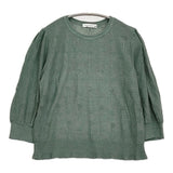 mina perhonen flower tale リネン 定価50600円 abs8737 サイズ38 ニット 23SS グリーン レディース ミナペルホネン【中古】5-0902M♪