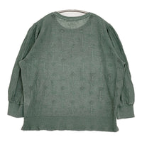 mina perhonen flower tale リネン 定価50600円 abs8737 サイズ38 ニット 23SS グリーン レディース ミナペルホネン【中古】5-0902M♪