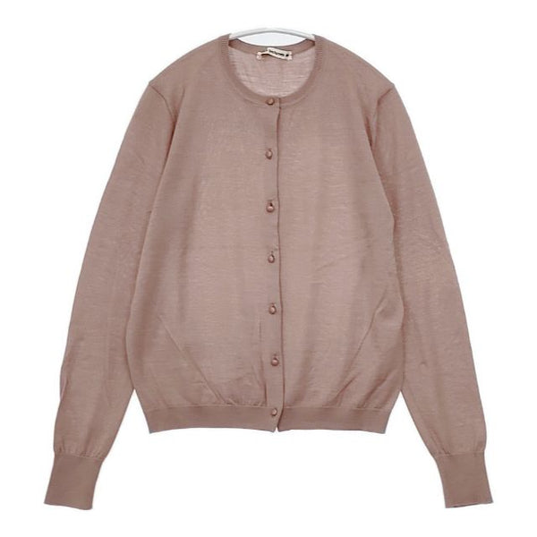mina perhonen roseraie ウールシルクカシミヤ 定価34000円 xa8385 サイズ40 カーディガン ピンク レディース ミナペルホネン【中古】5-1102T∞