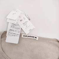 mina perhonen rosy 定価59400円 abs8781s サイズ40 リネン ニット 23SS ピンクベージュ レディース ミナペルホネン【中古】5-0902M♪