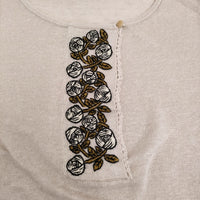 mina perhonen rosy 定価59400円 abs8781s サイズ40 リネン ニット 23SS ピンクベージュ レディース ミナペルホネン【中古】5-0902M♪