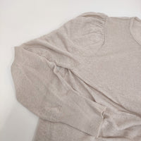 mina perhonen rosy 定価59400円 abs8781s サイズ40 リネン ニット 23SS ピンクベージュ レディース ミナペルホネン【中古】5-0902M♪