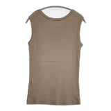 CIOTA スビンコットン30 テレコノースリーブシャツ 定価9900円 CSL-21 タンクトップ ベージュ レディース シオタ【中古】5-1217S∞