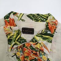 KAPITAL KOUNTRY remake リメイク レーヨンシルク アロハシャツ オルテガ L ベージュ オレンジ メンズ キャピタルカントリー【中古】5-0902S♪