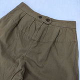 YAECA WRITE 90605 リネン混 パンツ ブラウン KHAKI レディース ヤエカ【中古】5-1217G∞