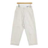 YAECA 61651 チノ ワイドストレート コットン パンツ ホワイト レディース ヤエカ【中古】5-1218G∞
