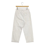 YAECA 61651 チノ ワイドストレート コットン パンツ ホワイト レディース ヤエカ【中古】5-1218G∞