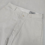 YAECA 61651 チノ ワイドストレート コットン パンツ ホワイト レディース ヤエカ【中古】5-1218G∞