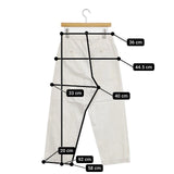 YAECA 61651 チノ ワイドストレート コットン パンツ ホワイト レディース ヤエカ【中古】5-1218G∞