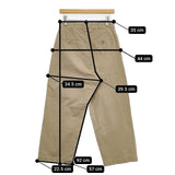 YAECA チノワイドストレート 60654 コットン チノパンツ ベージュ KHAKI メンズ ヤエカ【中古】5-1204G∞