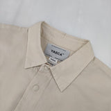 YAECA コンフォートシャツ コットンシルク 60106 スナップボタン 長袖シャツ ベージュ レディース ヤエカ【中古】5-1217M∞