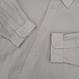 YAECA コンフォートシャツ コットンシルク 60106 スナップボタン 長袖シャツ ベージュ レディース ヤエカ【中古】5-1217M∞