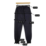 ゴーシュ G164-T032 吊ループライト天竺 スウェットパンツ コットン パンツ ブラック レディース ゴーシュ【中古】5-1217G∞