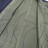 JURGEN LEHL J0153FJ411 シルク コート ネイビー レディース ヨーガンレール【中古】5-1207M∞