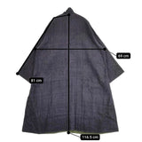 JURGEN LEHL J0153FJ411 シルク コート ネイビー レディース ヨーガンレール【中古】5-1207M∞