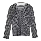 PLEATS PLEASE ISSEY MIYAKE 格子柄 プリーツ PP73-FK891 カットソー ブラック グレー レディース プリーツプリーズ【中古】5-1217M∞